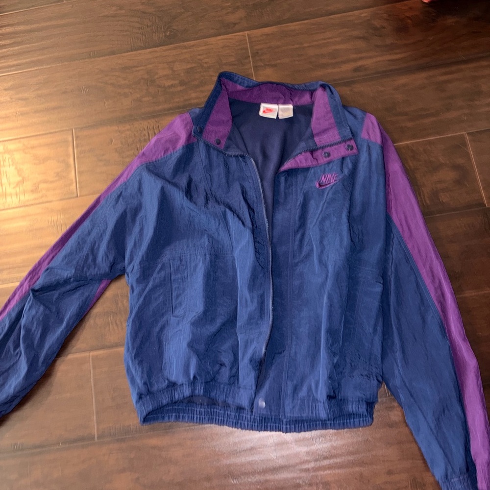 Nike Navy and Purple VINTAGE jacket